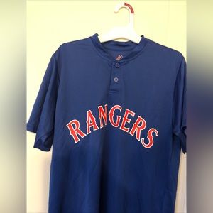 Majestic Texas Rangers MLB Baseball T-Shirt Mens Size Small￼ Color Blue New￼